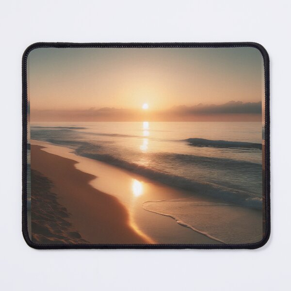Item preview, Golden Beach Sunset, Peaceful Ocean Landscape, Coastal Wall Art designed and sold by NarjaShop.