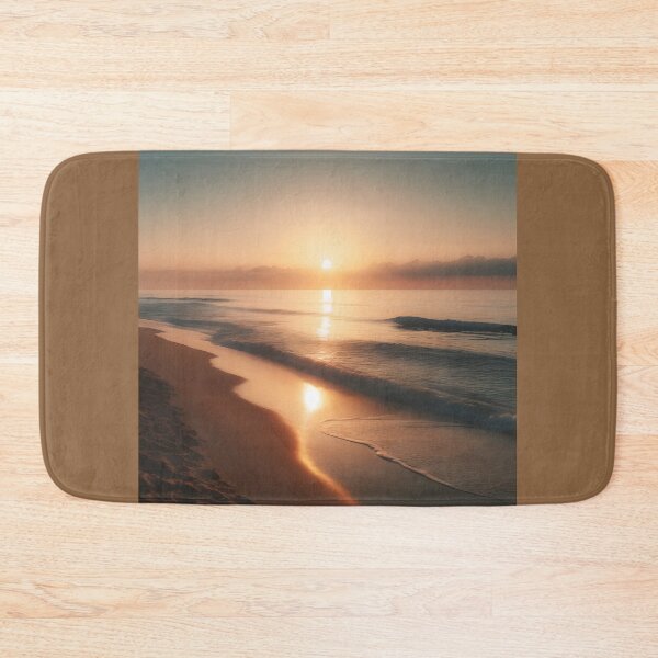 Item preview, Golden Beach Sunset, Peaceful Ocean Landscape, Coastal Wall Art designed and sold by NarjaShop.