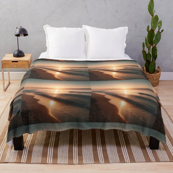 Item preview, Golden Beach Sunset, Peaceful Ocean Landscape, Coastal Wall Art designed and sold by NarjaShop.