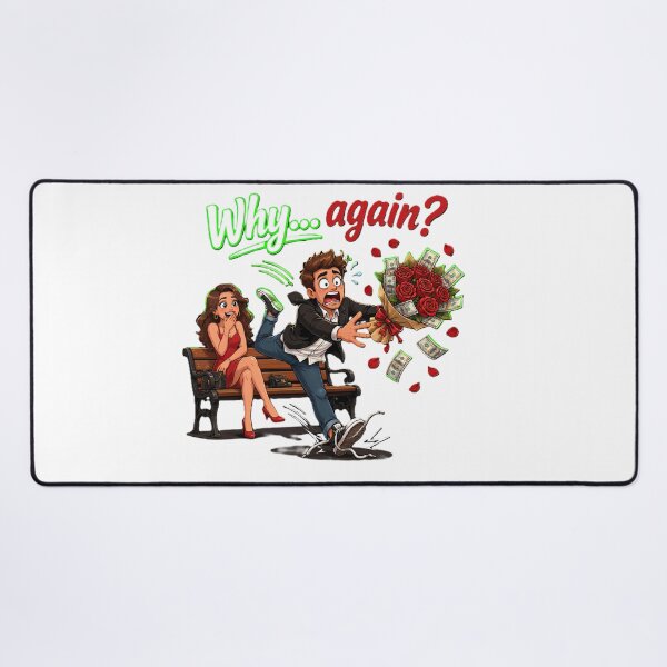Item preview, Funny Romantic Fail, Awkward Date Satire, Clumsy Boyfriend Tee designed and sold by FireMelody.