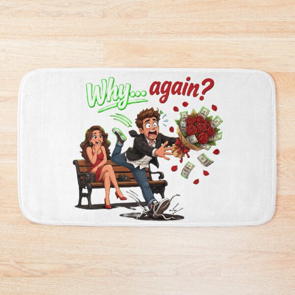 Item preview, Funny Romantic Fail, Awkward Date Satire, Clumsy Boyfriend Tee designed and sold by FireMelody.