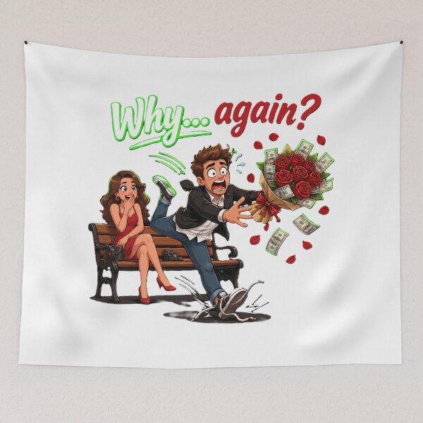 Item preview, Funny Romantic Fail, Awkward Date Satire, Clumsy Boyfriend Tee designed and sold by FireMelody.