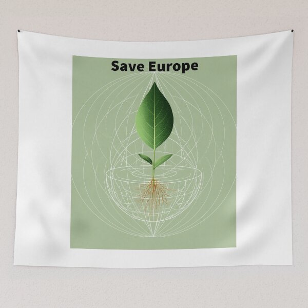 Item preview, Save Europe Eco Nature Leaf Globe designed and sold by TrendyGalaxy.