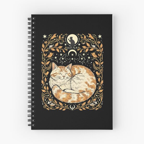 Item preview, Whimsical Sleeping Cat Botanical Art designed and sold by OlyvieArt.