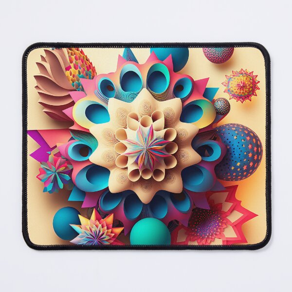 Item preview, Pastel Star Flower with Floating Spheres designed and sold by RAGANADesign.