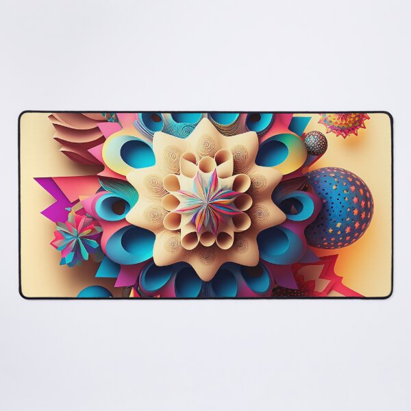 Item preview, Pastel Star Flower with Floating Spheres designed and sold by RAGANADesign.