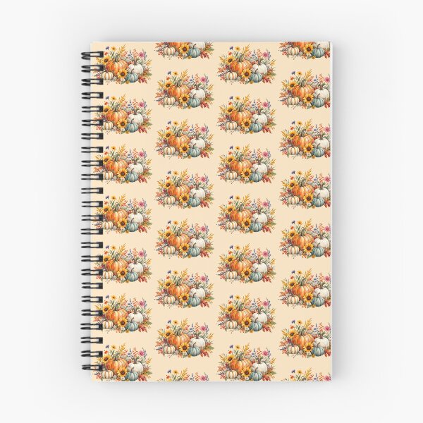 Item preview, Watercolor Pumpkin Patch with Flowers designed and sold by Giddy Bear Gifts.