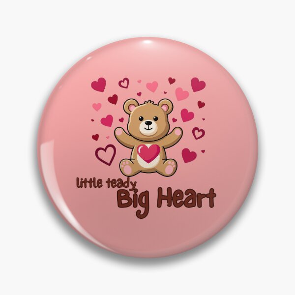 Item preview, Little Teddy Big Heart - Cute Bear & Pink Hearts Graphic designed and sold by SeJaa.