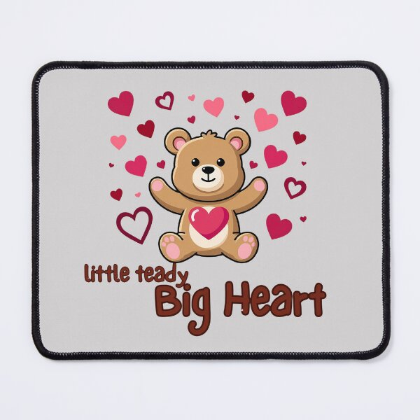 Item preview, Little Teddy Big Heart - Cute Bear & Pink Hearts Graphic designed and sold by SeJaa.