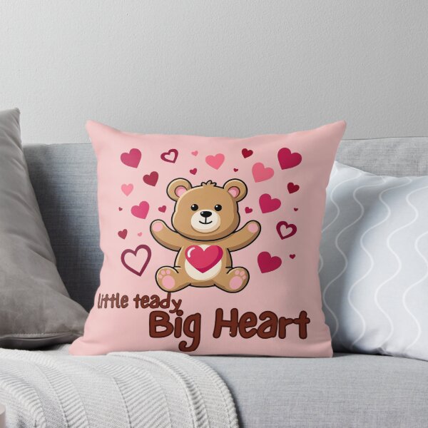 Item preview, Little Teddy Big Heart - Cute Bear & Pink Hearts Graphic designed and sold by SeJaa.