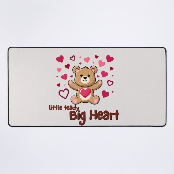 Item preview, Little Teddy Big Heart - Cute Bear & Pink Hearts Graphic designed and sold by SeJaa.
