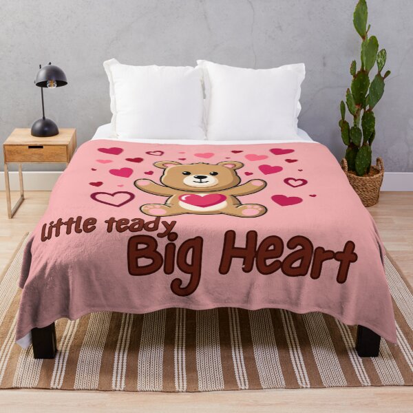 Item preview, Little Teddy Big Heart - Cute Bear & Pink Hearts Graphic designed and sold by SeJaa.