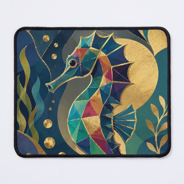 Item preview, Art Deco Seahorse Elegance designed and sold by aurelixagency.