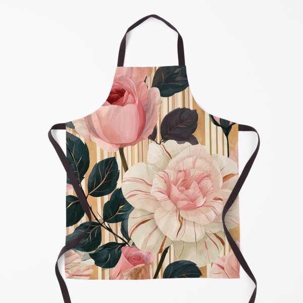 Item preview, Blush Pink Roses with Midnight Leaves and Gold Stripes designed and sold by haleymaree.