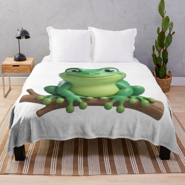 Item preview, Cute Frog on Branch Character Tee designed and sold by TripleVertex-1.