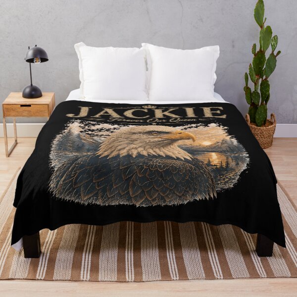 Item preview, Vintage Jackie Forever Our Queen Bald Eagle Memorial Tribute designed and sold by JamesCrArt.