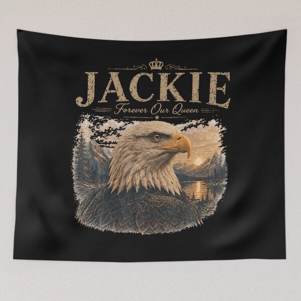 Item preview, Vintage Jackie Forever Our Queen Bald Eagle Memorial Tribute designed and sold by JamesCrArt.