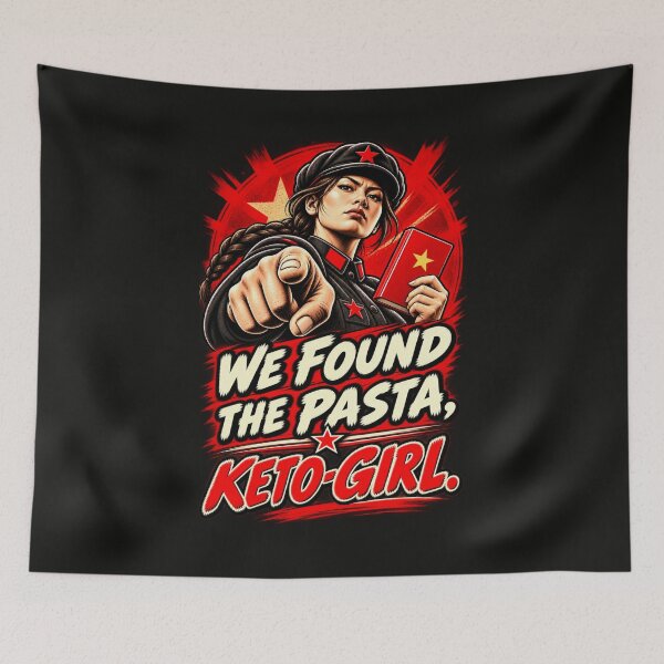 Item preview, We Found the Pasta, Keto-Girl — The Carb Commissar Knows designed and sold by Sanctum Icons.