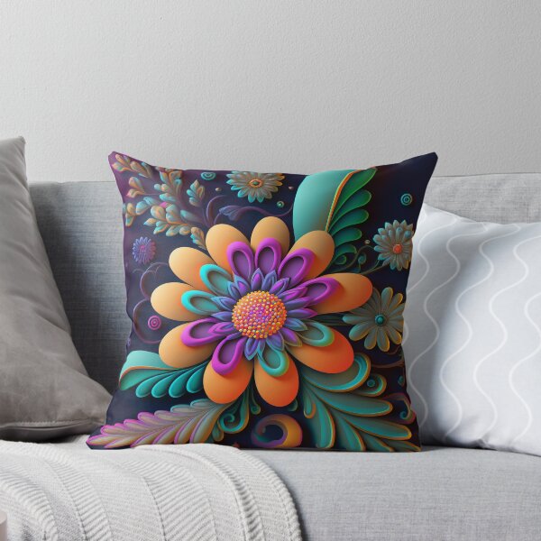 Item preview, Art Nouveau Flower in Purple and Gold designed and sold by RAGANADesign.