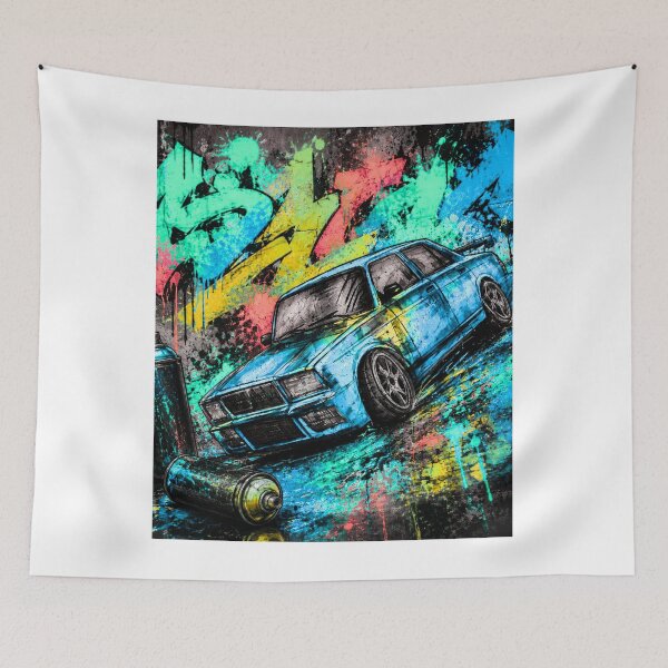 Item preview, Graffiti Street Racing Car – Colorful Automotive Art designed and sold by PetruArtDesigns.