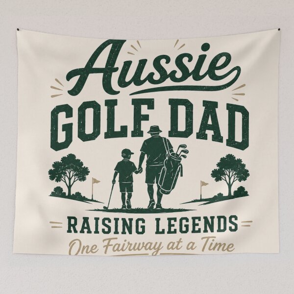 Item preview, Aussie Golf Dad Raising Legends Father Son Golf Gift Australia designed and sold by Yellowriversss.