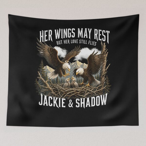 Item preview, Jackie Shadow Bald Eagle Family Memorial Tribute designed and sold by JamesCrArt.
