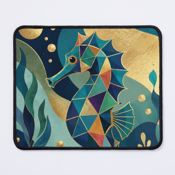 Item preview, Geometric Seahorse Ocean Art designed and sold by aurelixagency.