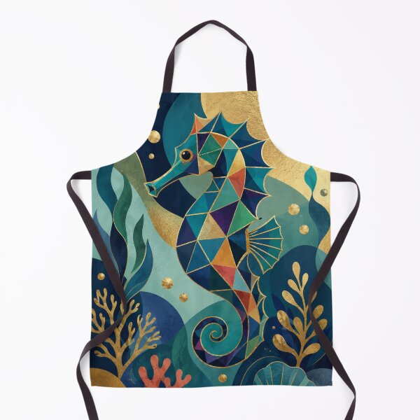 Item preview, Geometric Seahorse Ocean Art designed and sold by aurelixagency.