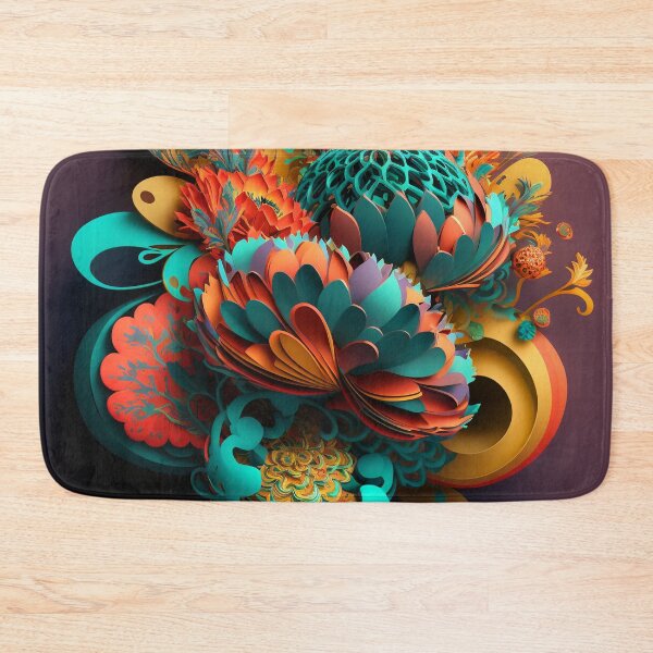 Item preview, Grand Curl in Teal and Gold designed and sold by RAGANADesign.