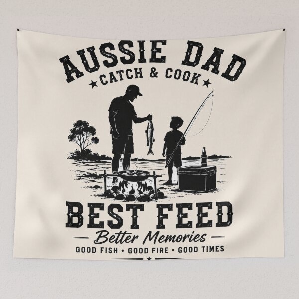 Item preview, Aussie Dad Catch and Cook Best Feed Fishing Dad Gift Australia designed and sold by Yellowriversss.