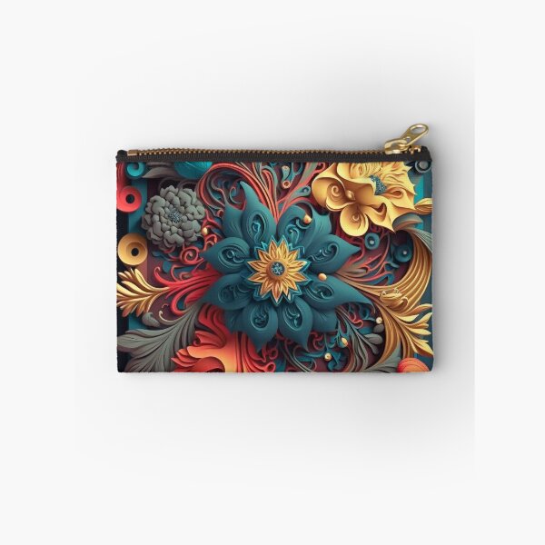 Item preview, Ornate Square Panel in Teal and Gold designed and sold by RAGANADesign.