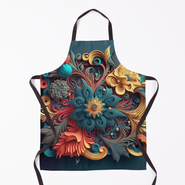 Item preview, Ornate Square Panel in Teal and Gold designed and sold by RAGANADesign.