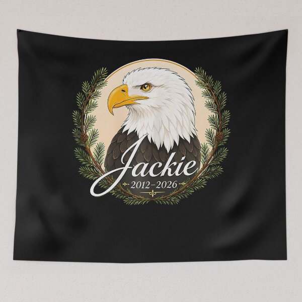 Item preview, Jackie Bald Eagle 2012 2026 Memorial Tribute designed and sold by JamesCrArt.