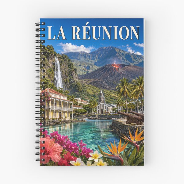 Item preview, Reunion Island, an intense island between volcanoes and lagoons designed and sold by Pixel Otaku Gallery.