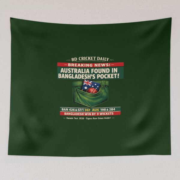 Item preview, Bangladesh vs Australia – Distressed Vintage Cricket Parody designed and sold by WhisperFrame.