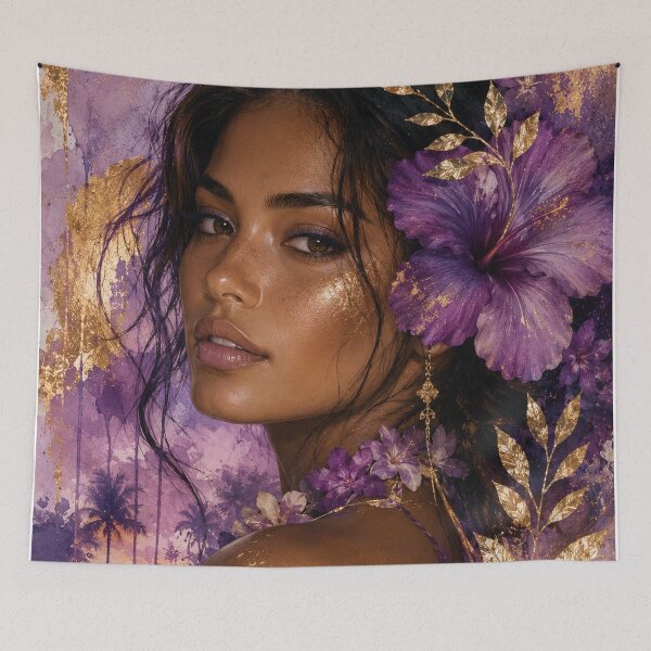 Item preview, Purple Hibiscus Goddess designed and sold by aurelixagency.