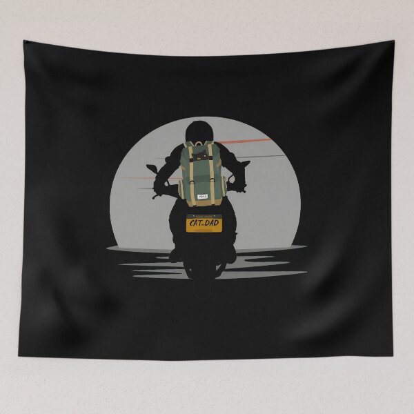 Item preview, Cat Dad Motorcycle Rider Backpack designed and sold by OlyvieArt.