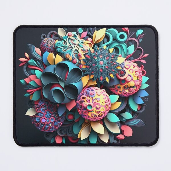 Item preview, Pastel Spheres and Blooms on Dark designed and sold by RAGANADesign.