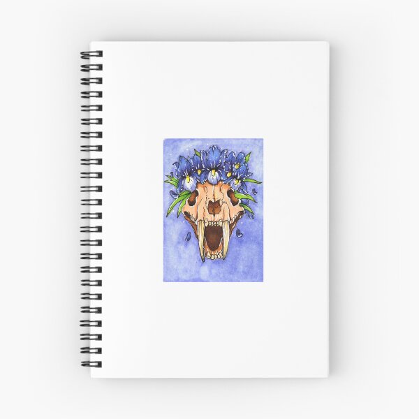 Item preview, Sabertooth Skull with Iris Flowers designed and sold by oomia96.