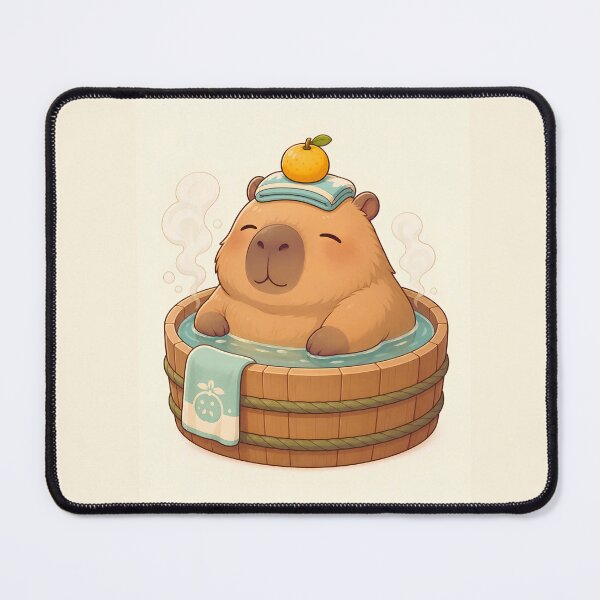 Item preview, Capybara Bath Self Care - Cute Spa Day Ofuro Wellness Art designed and sold by Knacky Print.