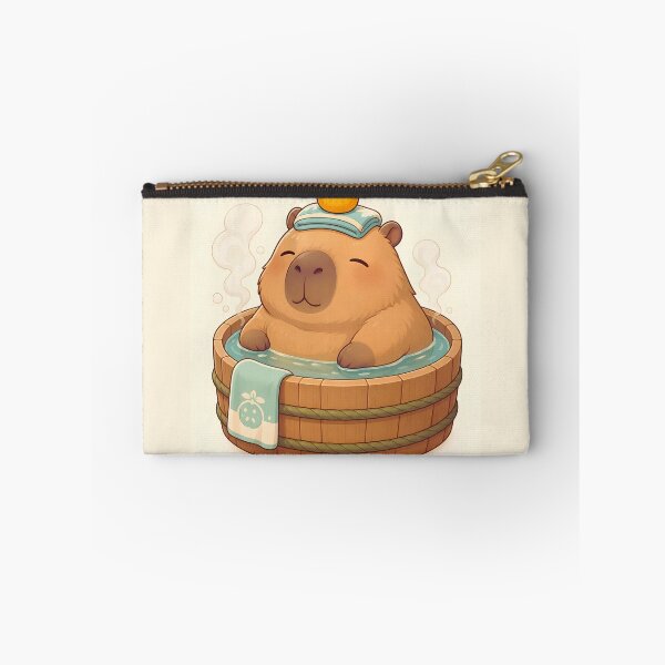 Item preview, Capybara Bath Self Care - Cute Spa Day Ofuro Wellness Art designed and sold by Knacky Print.