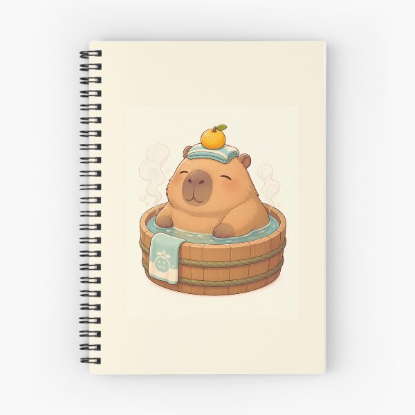 Item preview, Capybara Bath Self Care - Cute Spa Day Ofuro Wellness Art designed and sold by Knacky Print.