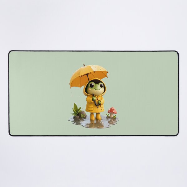 Item preview, Cute Rainy Day Frog in Yellow Raincoat | Cozy Kawaii Cottagecore Frog designed and sold by Moons Studio.