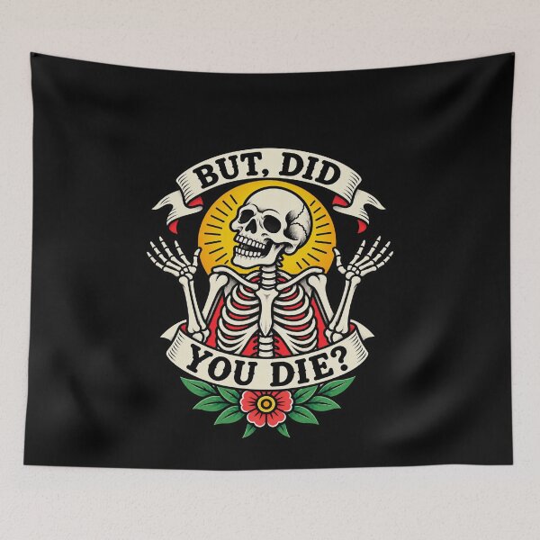 Item preview, Funny Sarcastic Skeleton Survival Humor Art designed and sold by elderberry.