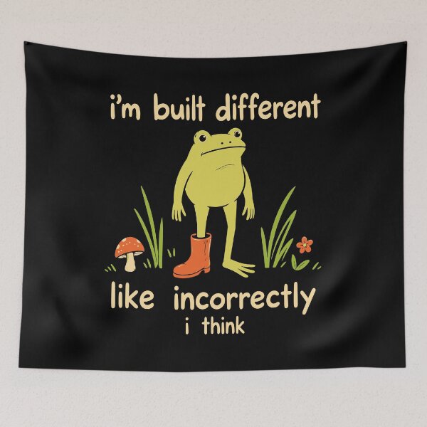 Item preview, I’m Built Different Like Incorrectly I Think Frog designed and sold by DrawMotion.