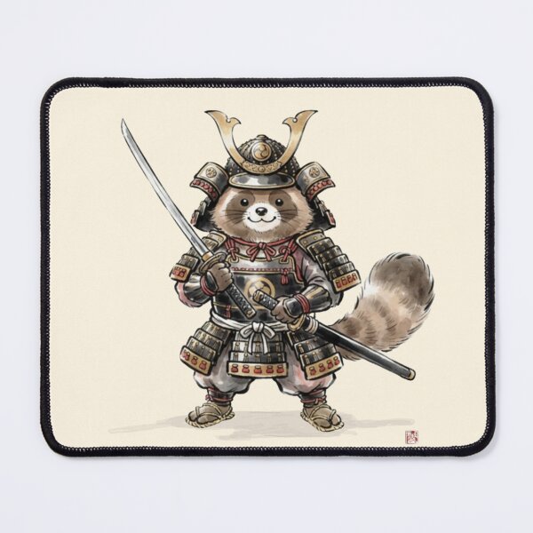 Item preview, Little Tanuki Samurai Warrior designed and sold by HumTumMe.