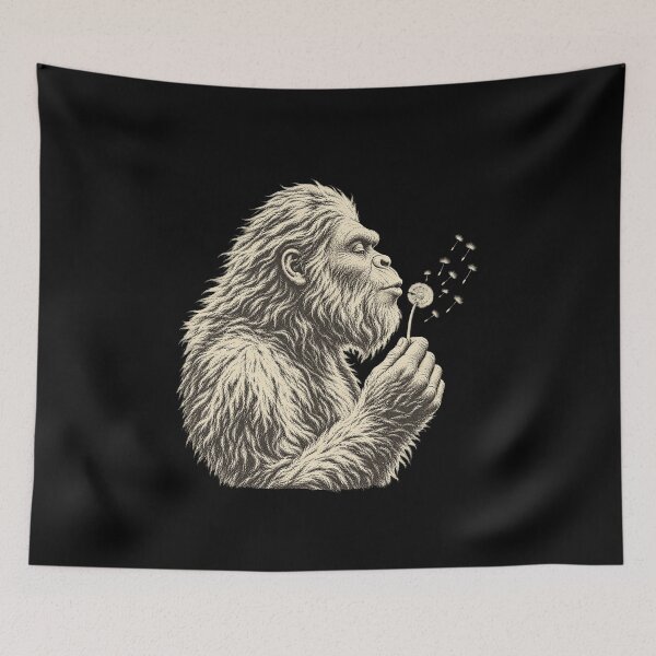 Item preview, Funny Gentle Big Foot Blowing Dandelion Seeds Nature Wish Art designed and sold by elderberry.