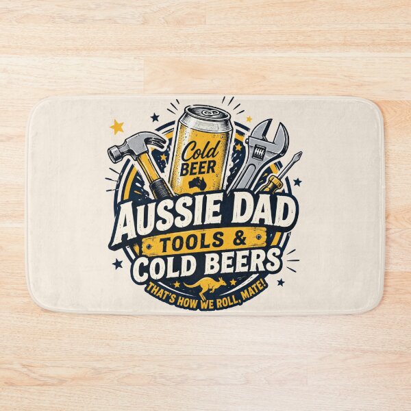 Item preview, Aussie Dad Tools and Cold Beers Funny Handyman Dad Gift Australia designed and sold by Yellowriversss.