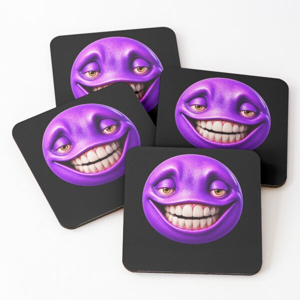 Item preview, Grinning I Can Tell By The Crunch Meme Purple Blob Creepy Face designed and sold by elderberry.