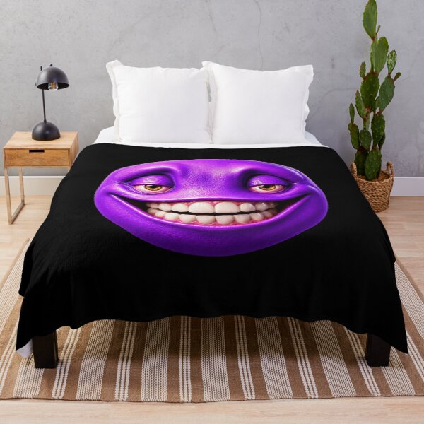 Item preview, Grinning I Can Tell By The Crunch Meme Purple Blob Creepy Face designed and sold by elderberry.